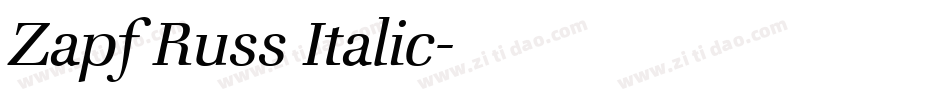 Zapf Russ Italic字体转换
